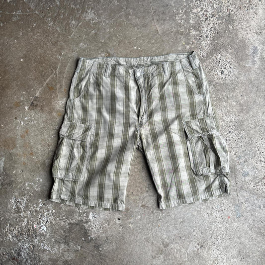 Green Checkered Levi’s Cargo Shorts
