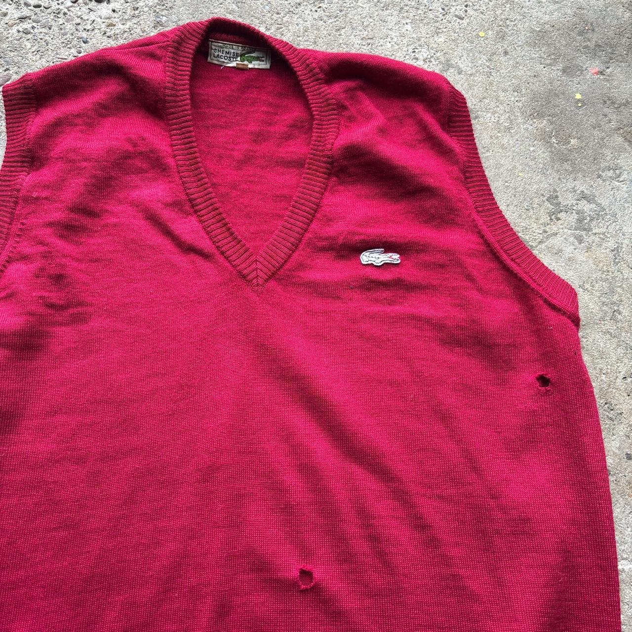 Vintage Red Lacoste Wool sweater vest - S