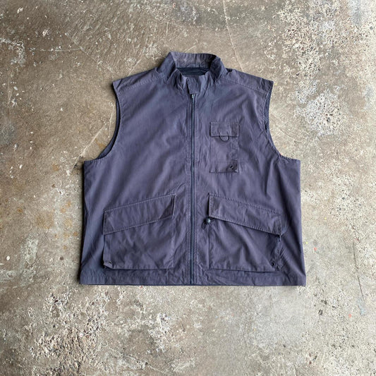 Vintage Grey Technical Full Zip Vest Jacket - 2XL