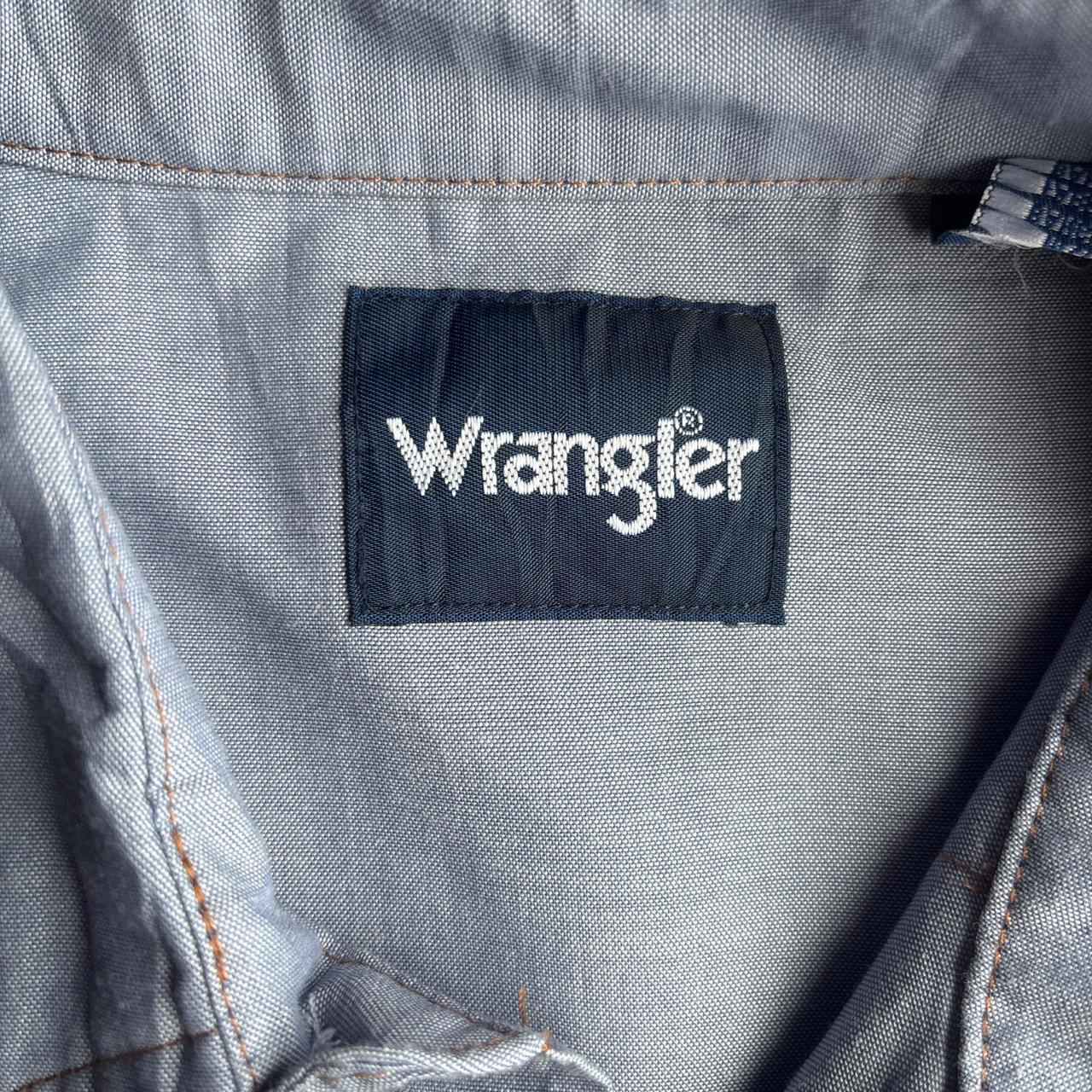 Blue Wrangler Double Pocket Long-Sleeve Shirt - 2XL