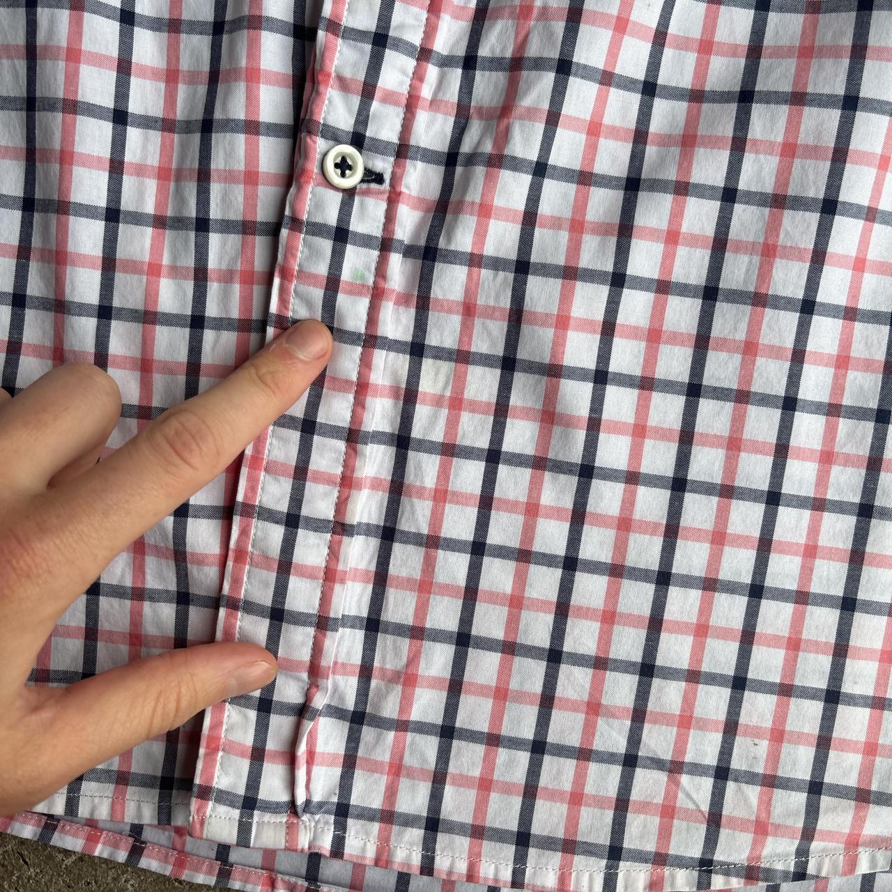 White & Pink Tommy Hilfiger Checkered Oxford Shirt -  XL