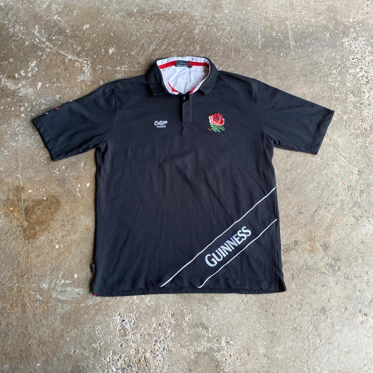 Black England Rugby Guinness Polo Shirt - XL