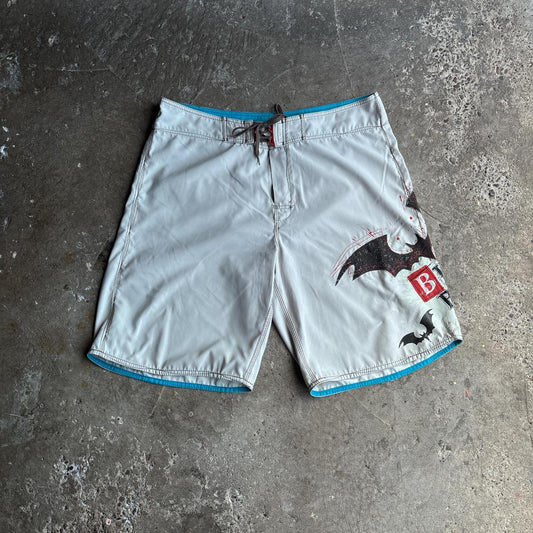 Cream Y2K Graphic Billabong Board Shorts