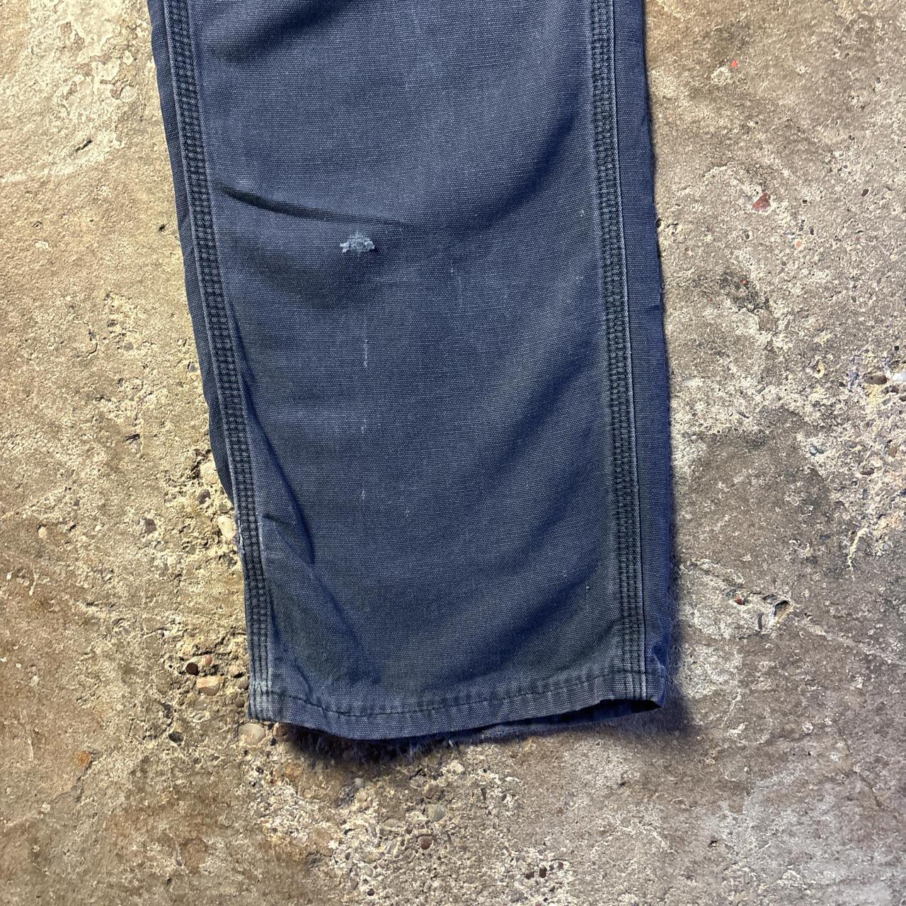 Navy Carhartt FR Cotton Carpenter Trousers - W31