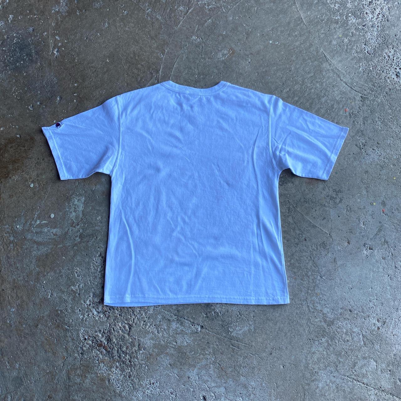 White Champion Cotton T-Shirt - S