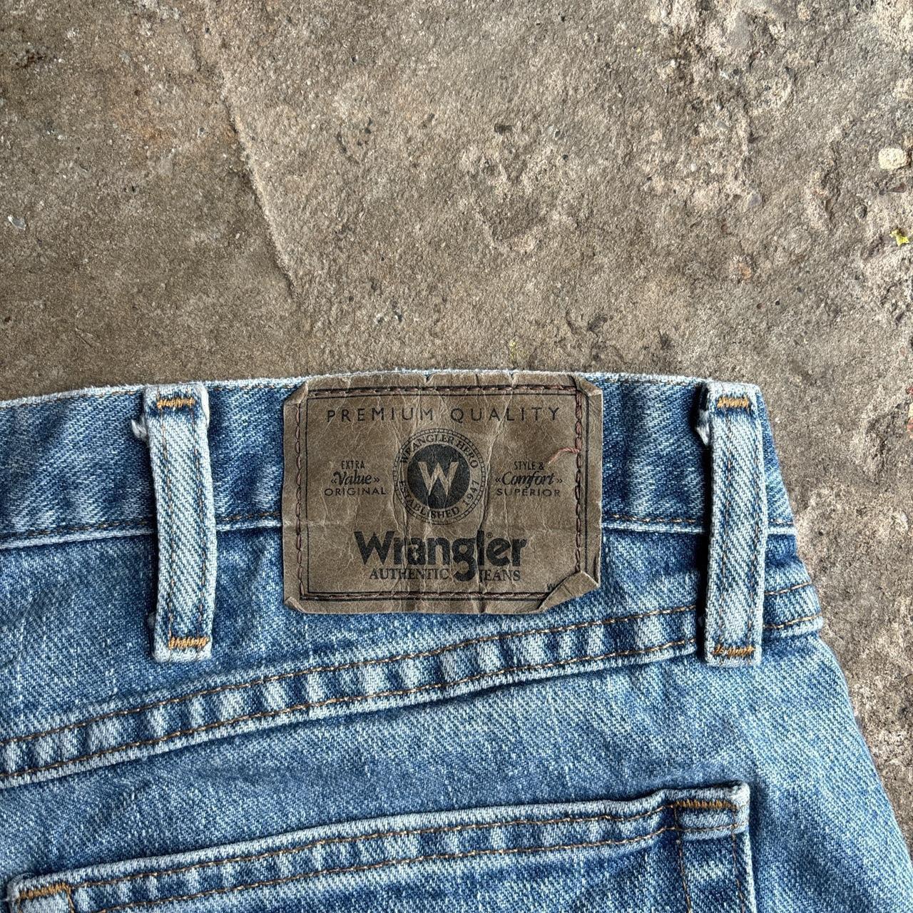 Blue Relaxed Fit Wrangler Denim Jeans - W42