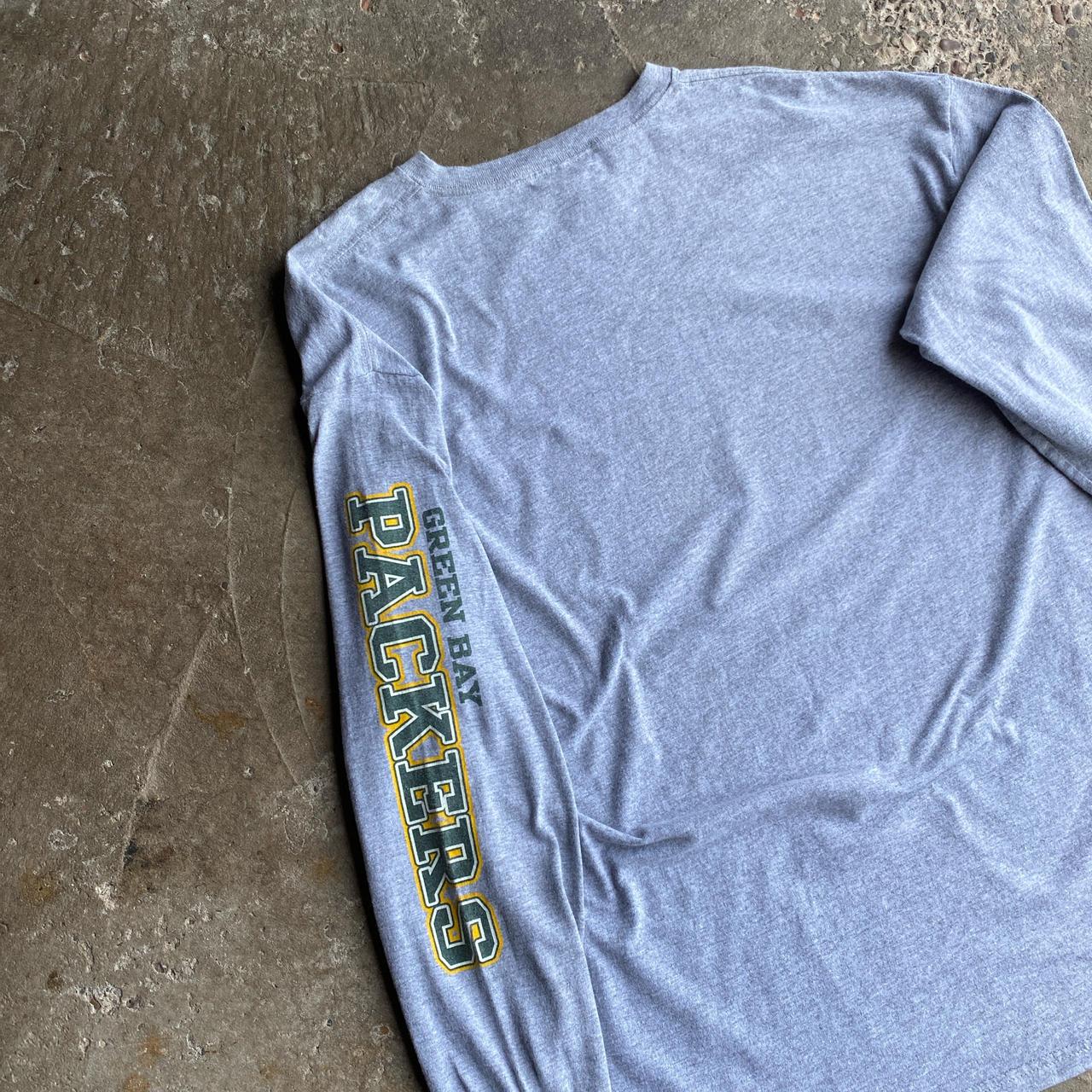 Grey Long-Sleeve Green Bay Packers Graphic T-Shirt - XL