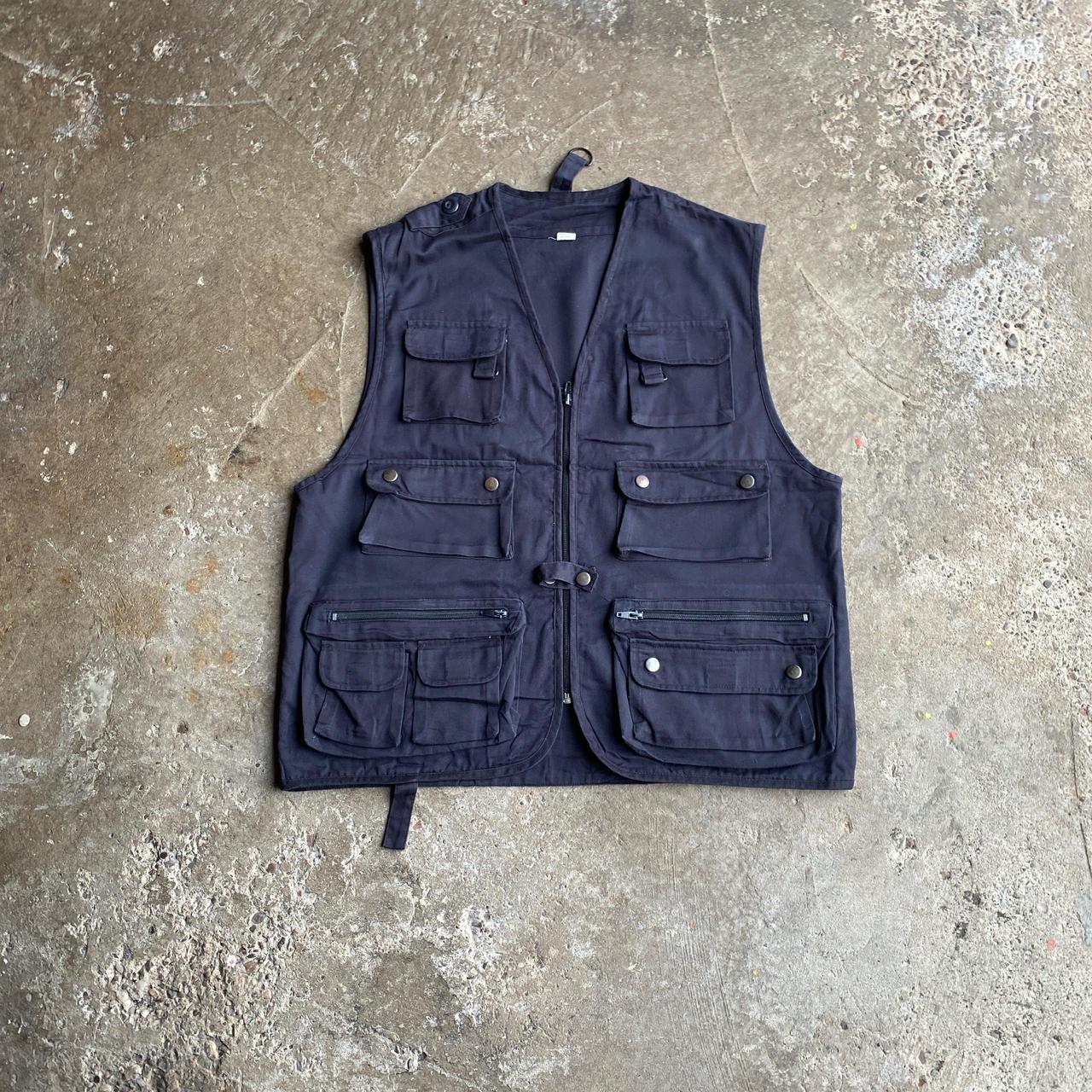 Vintage Navy Technical Vest Jacket - M