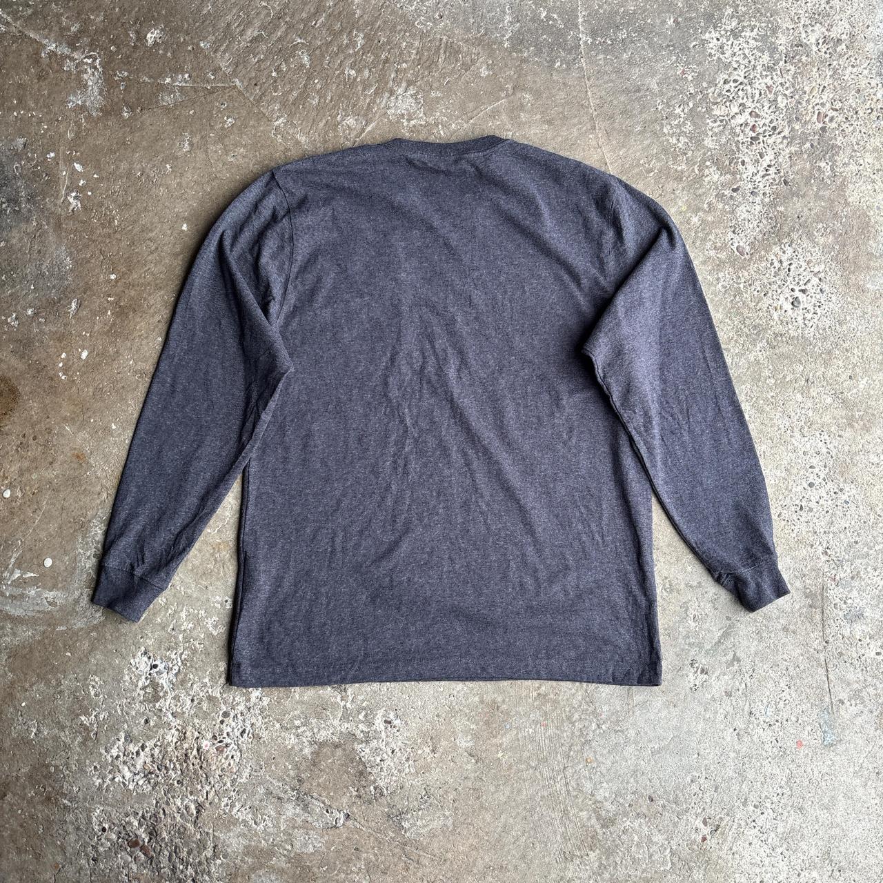 Grey Carhartt Long-Sleeve Embroidered T-Shirt - M