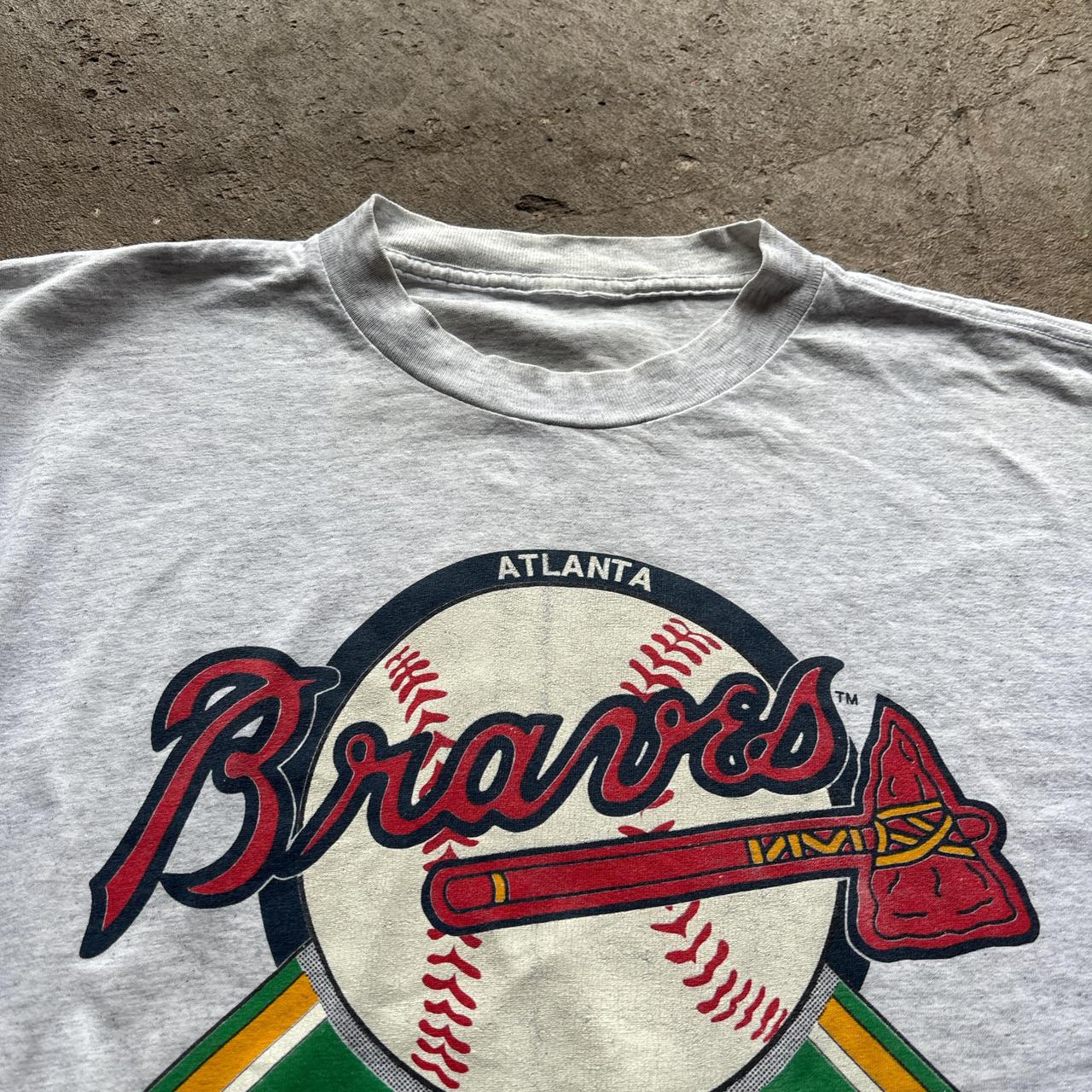 Grey 90s Atlanta Braves t-shirt - XL