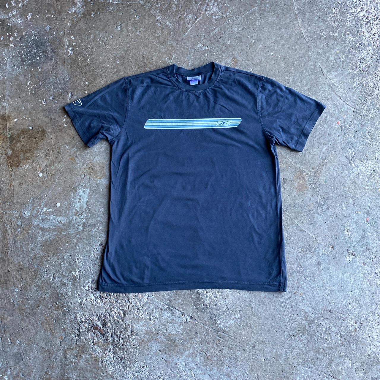Vintage Navy Reebok Graphic T-Shirt  - M