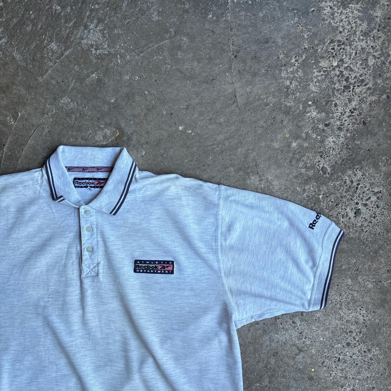 Grey Reebok Athletic Polo Shirt