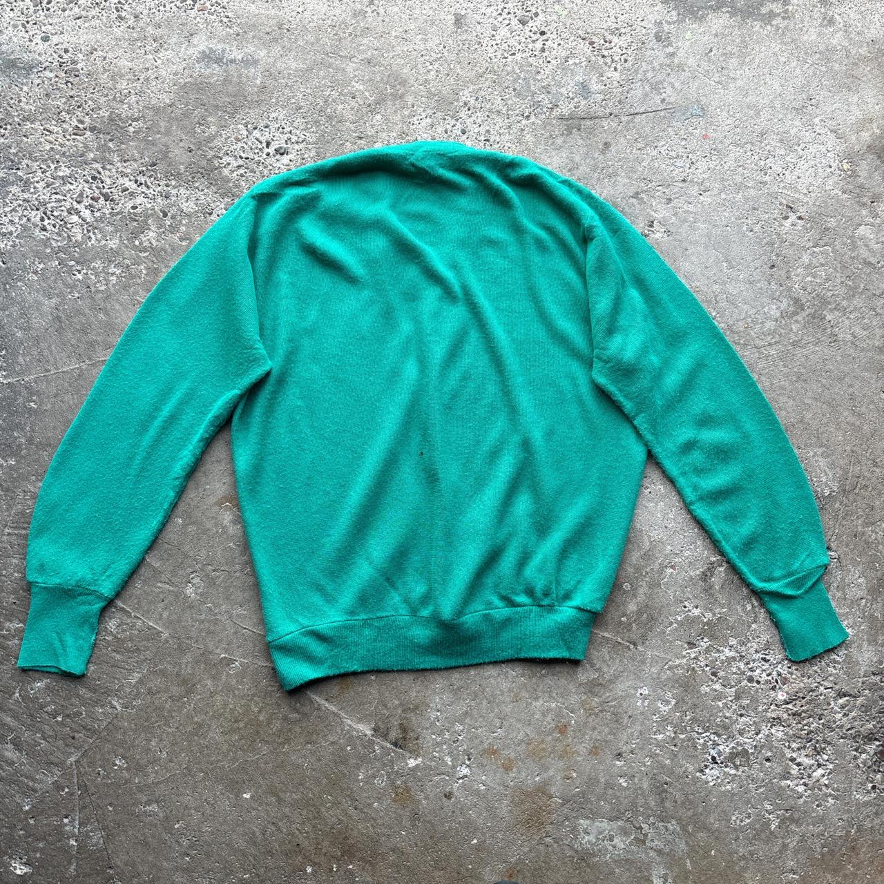 Vintage Green Izod Lacoste knitted cardigan - L
