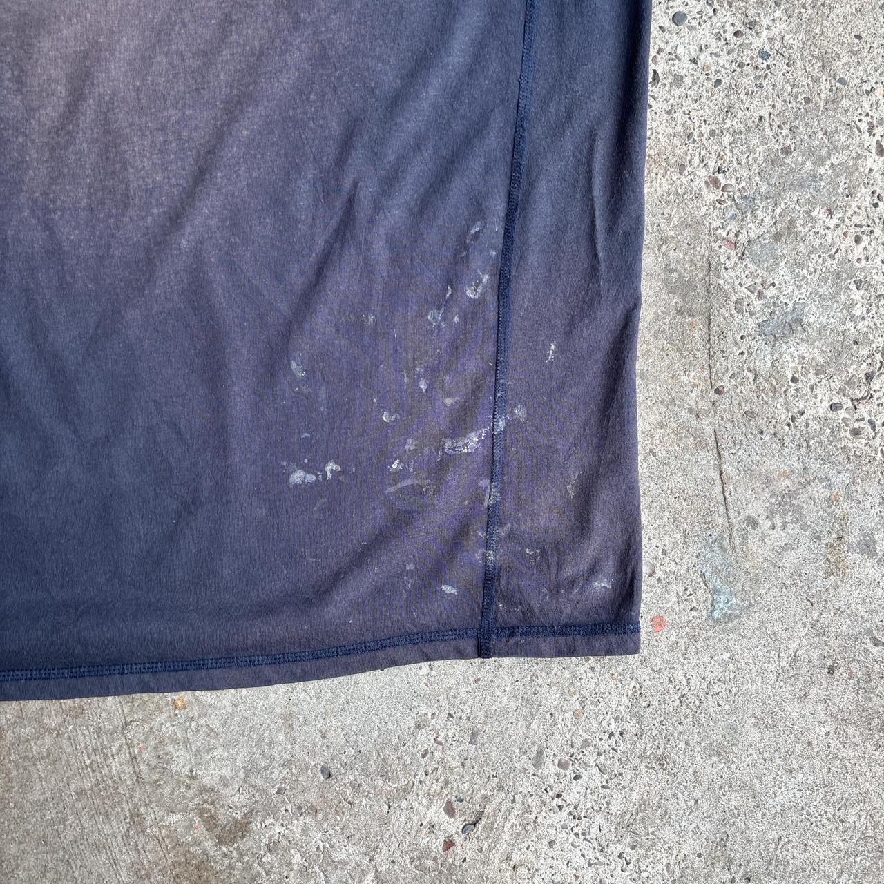 Sun Stained Navy Carhartt Distressed Single Pocket T-Shirt - XL