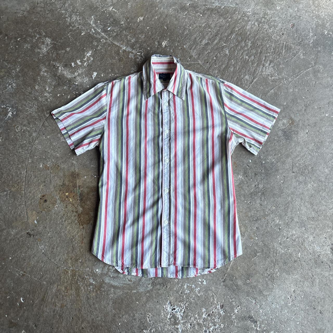 Paul Smith Multi Coloured Striped Short Sleeve Shirt