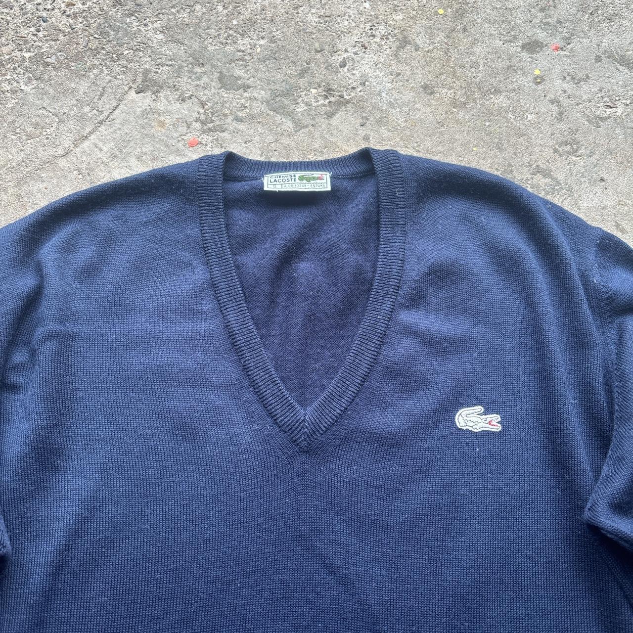 Vintage Lacoste v-neck sweater - L
