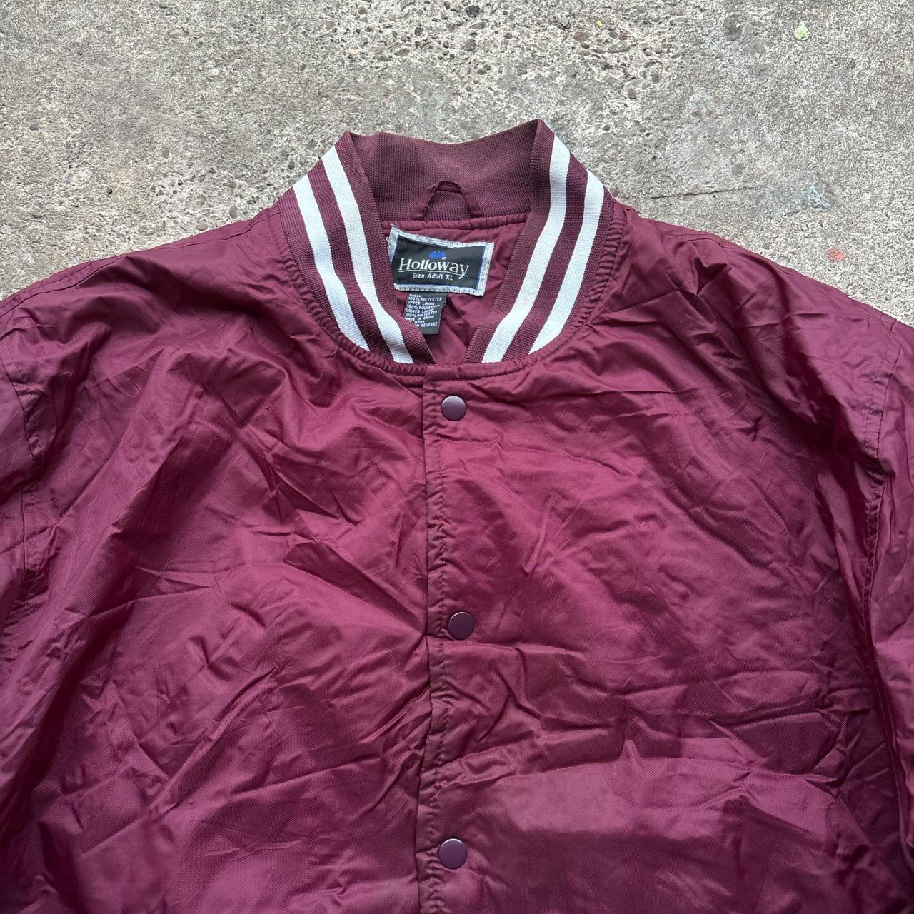 Burgundy bomber jacket