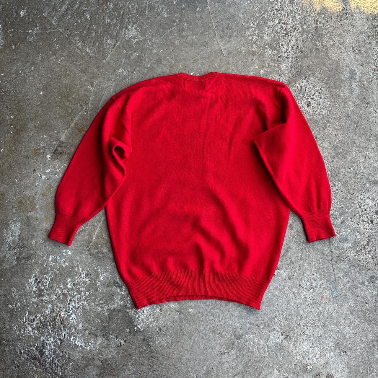 Red Vintage Lyle & Scott ‘100% Pure Lambswool’ Nairn Golf Jumper