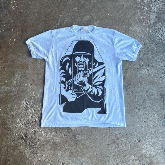White Militia Graphic T-Shirt - L