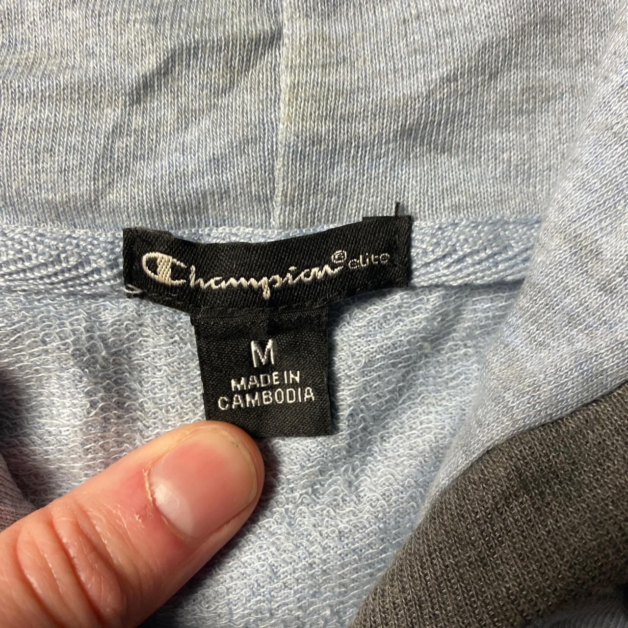 Light Blue Full Zip Champion Hoodie - M