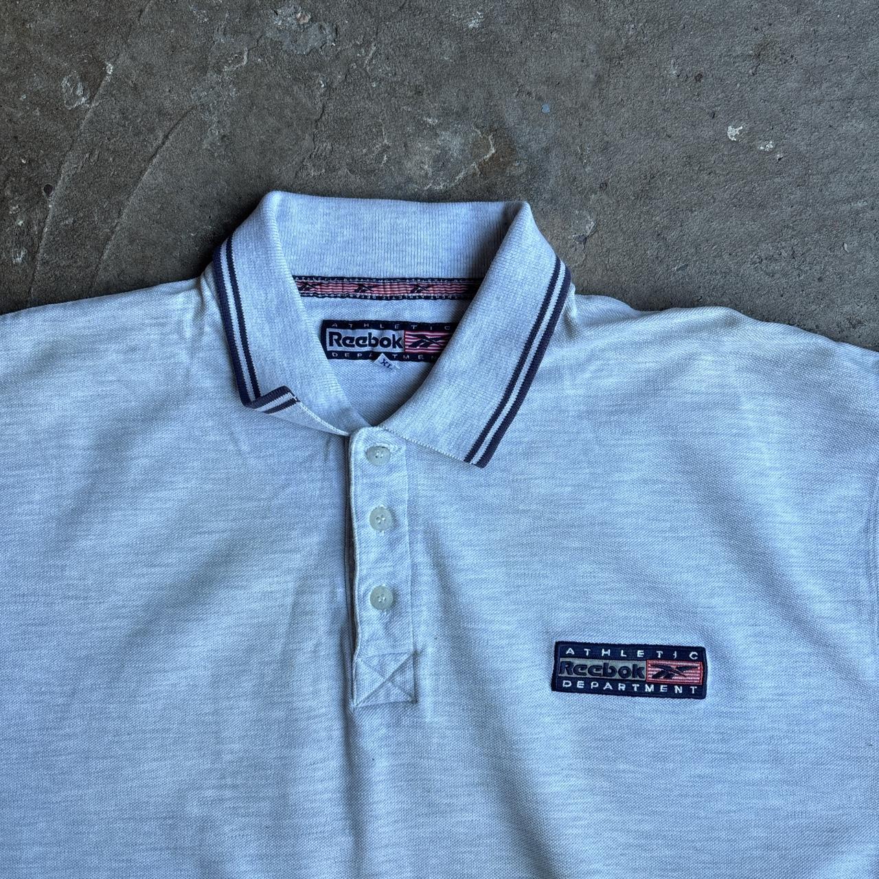 Grey Reebok Athletic Polo Shirt