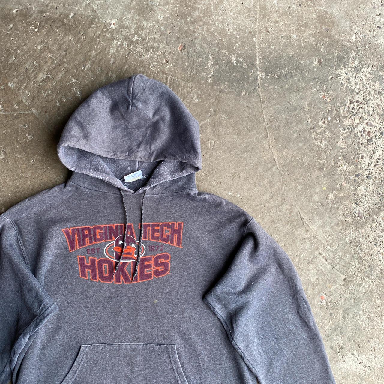 Grey Graphic Champion Hoodie - M