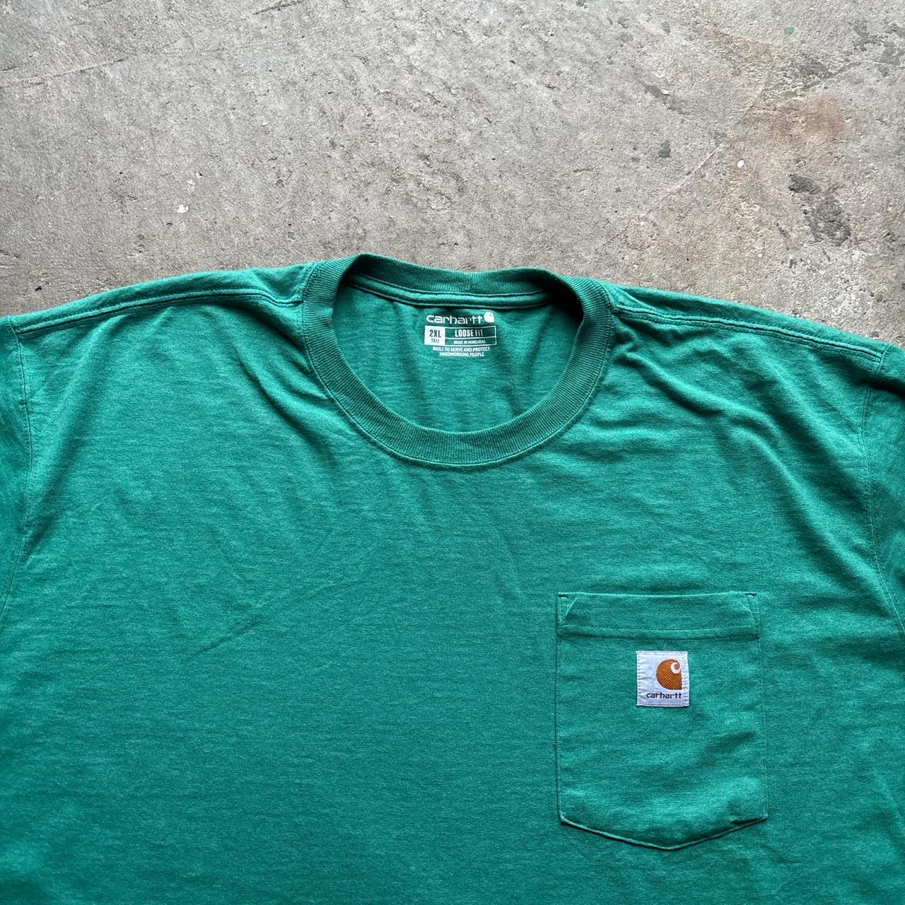Green Carhartt single pocket tee - XXL