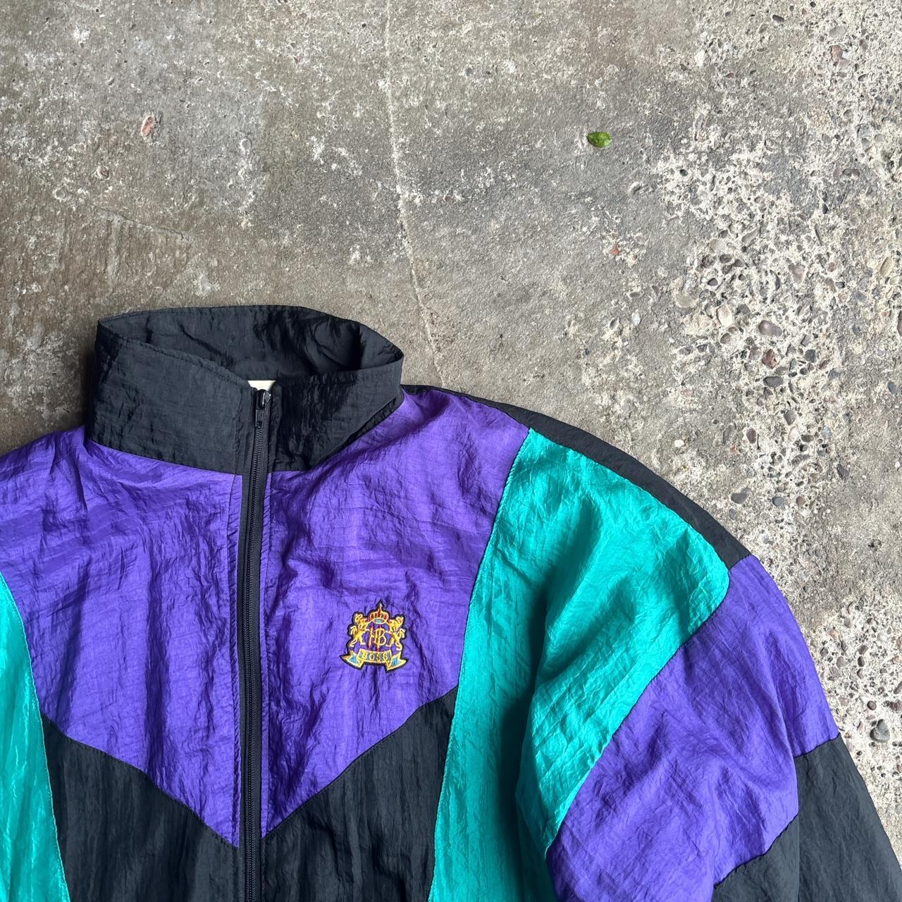 Black & Purple Vintage Hugo Boss Windbreaker