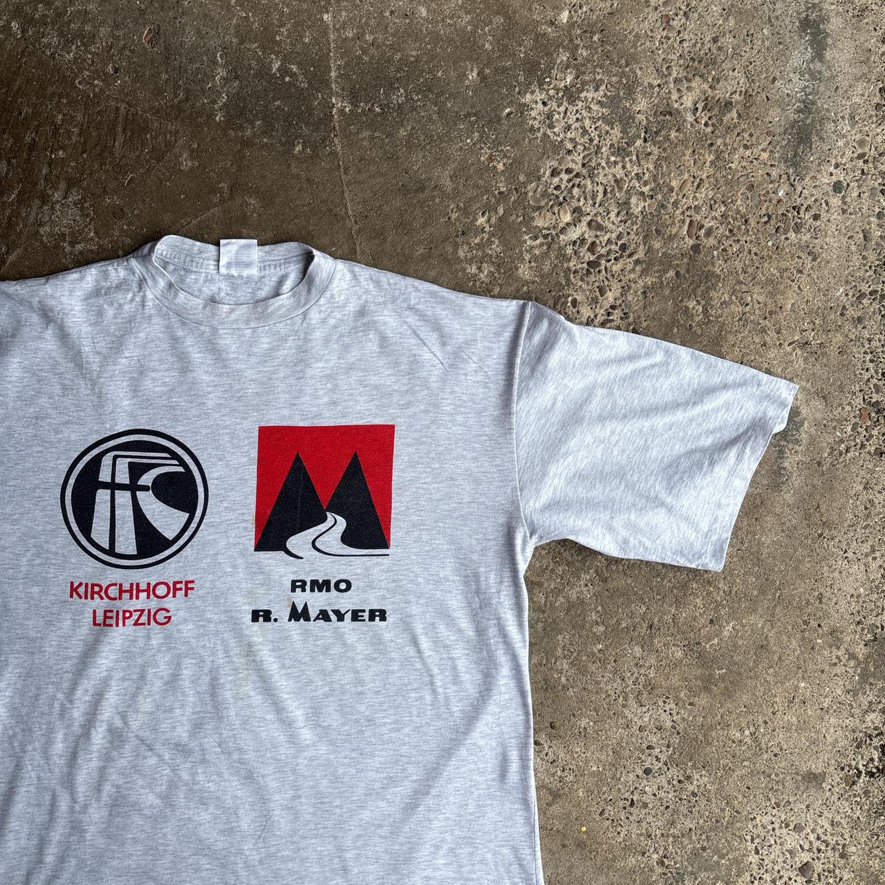 Grey German Graphic Single Stitch T-Shirt - XL