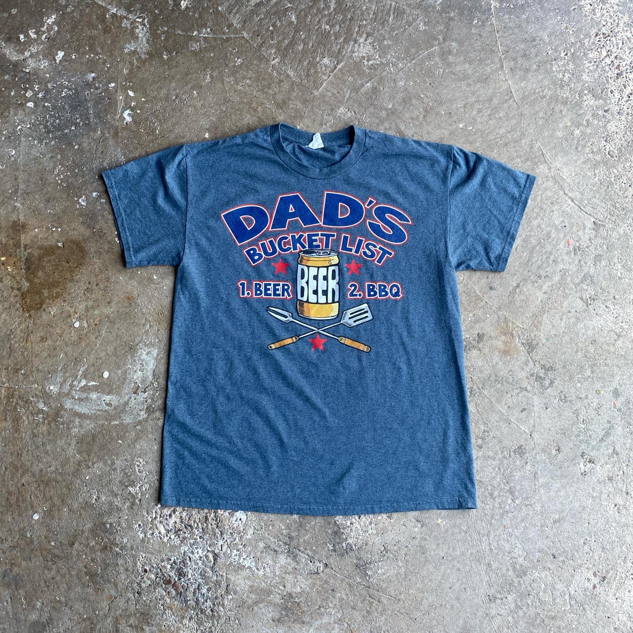 Funny Grey ‘Dads Bucket List’ Beer T-Shirt