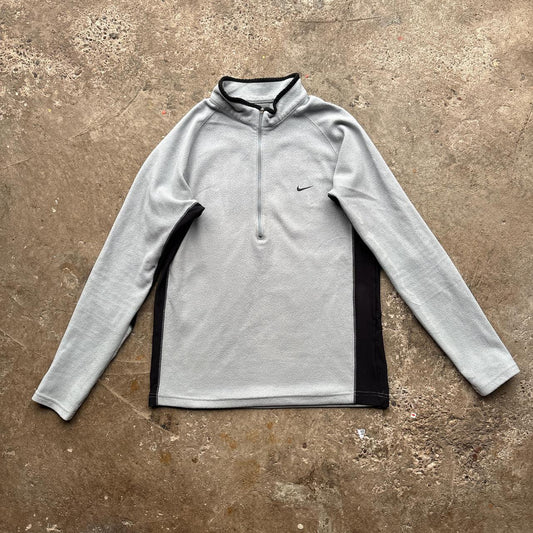 00s Grey and black Nike half zip fleece