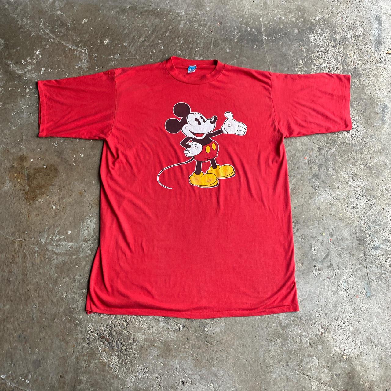 Vintage Red Disney Graphic Mickey Mouse T-Shirt - 3XL