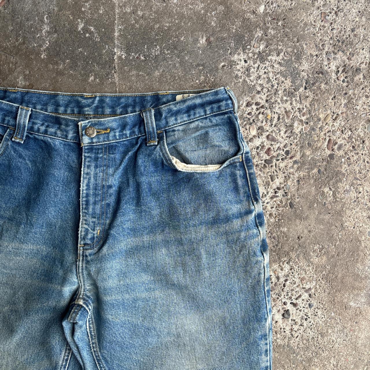 Blue Denim Repaired Carhartt Jeans - 36