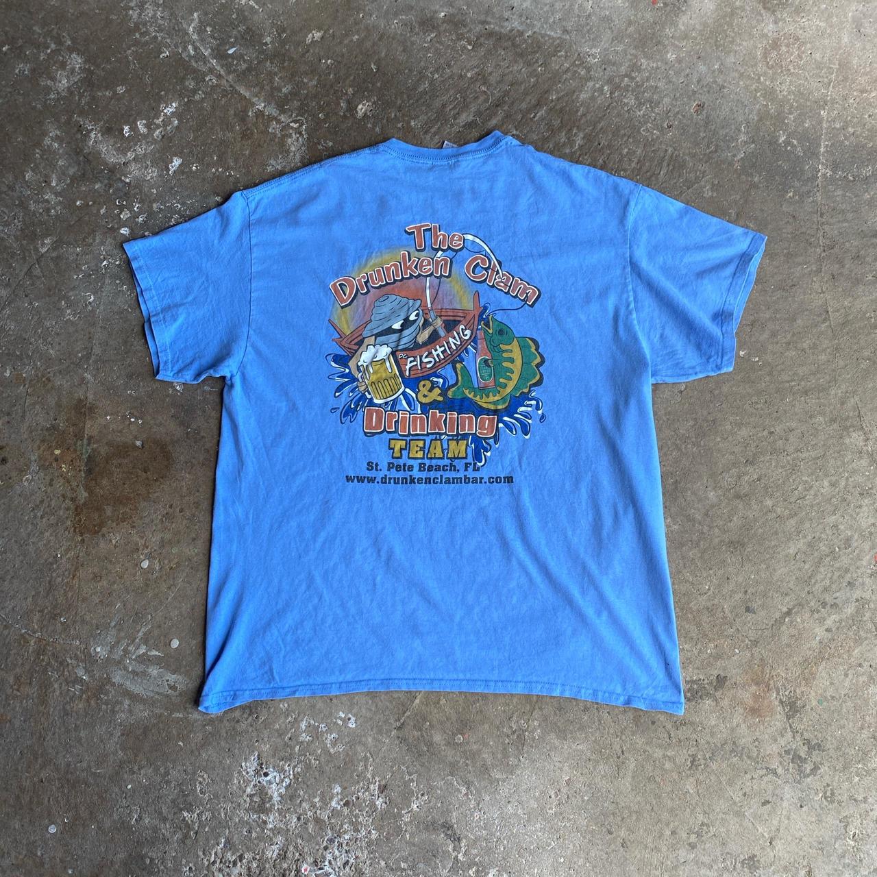 Blue ‘The Drunken Clam’ Graphic Bar T-Shirt