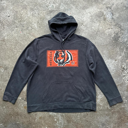 Washed black Cincinnati Bengal Tigers hoody