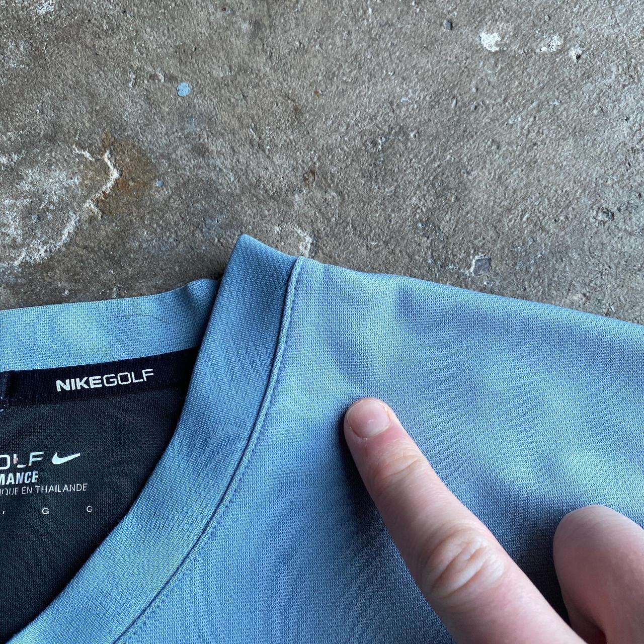 Light Blue & Grey Nike Golf Jumper - L