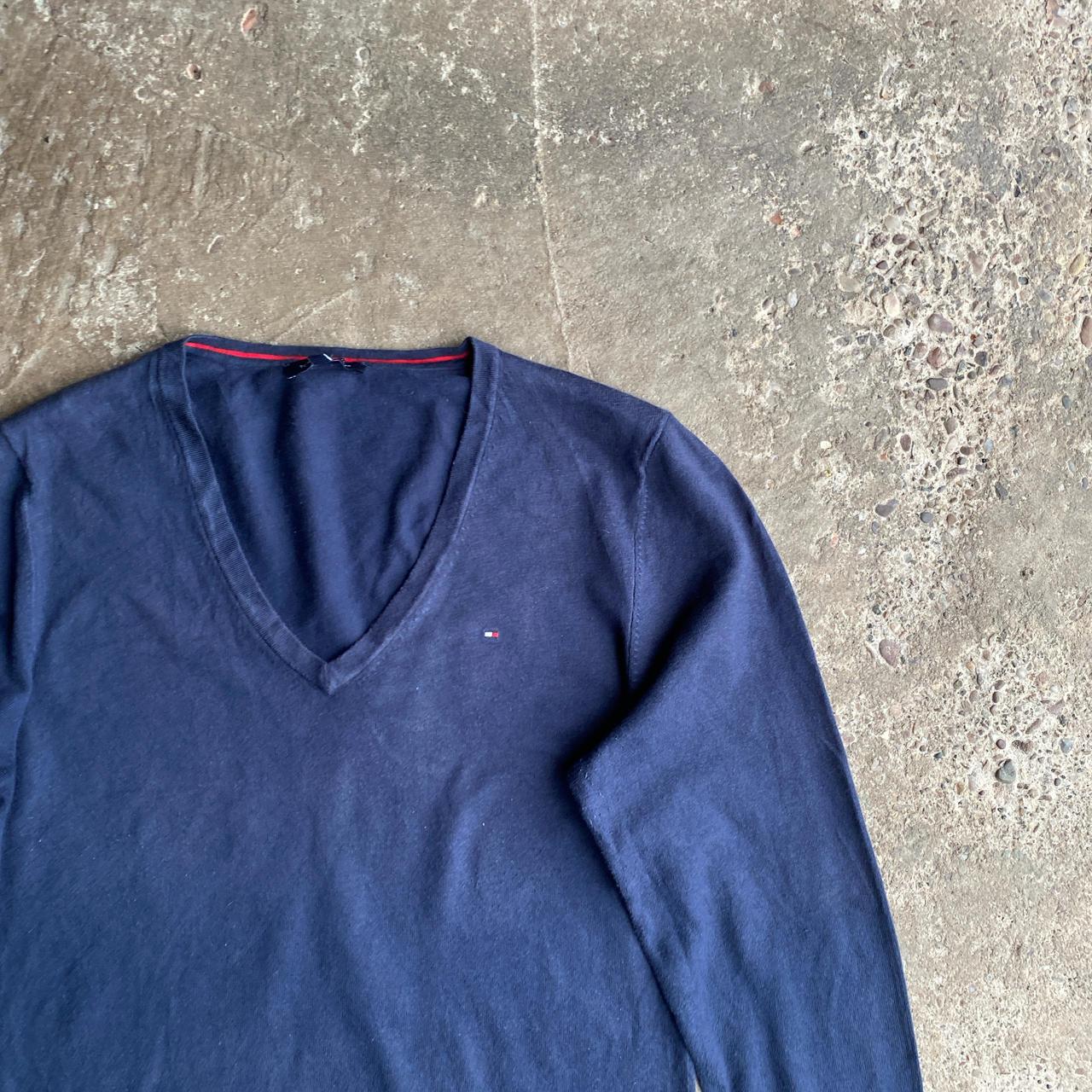 Navy V-Neck Tommy Hilfiger Jumper - XL (women’s)