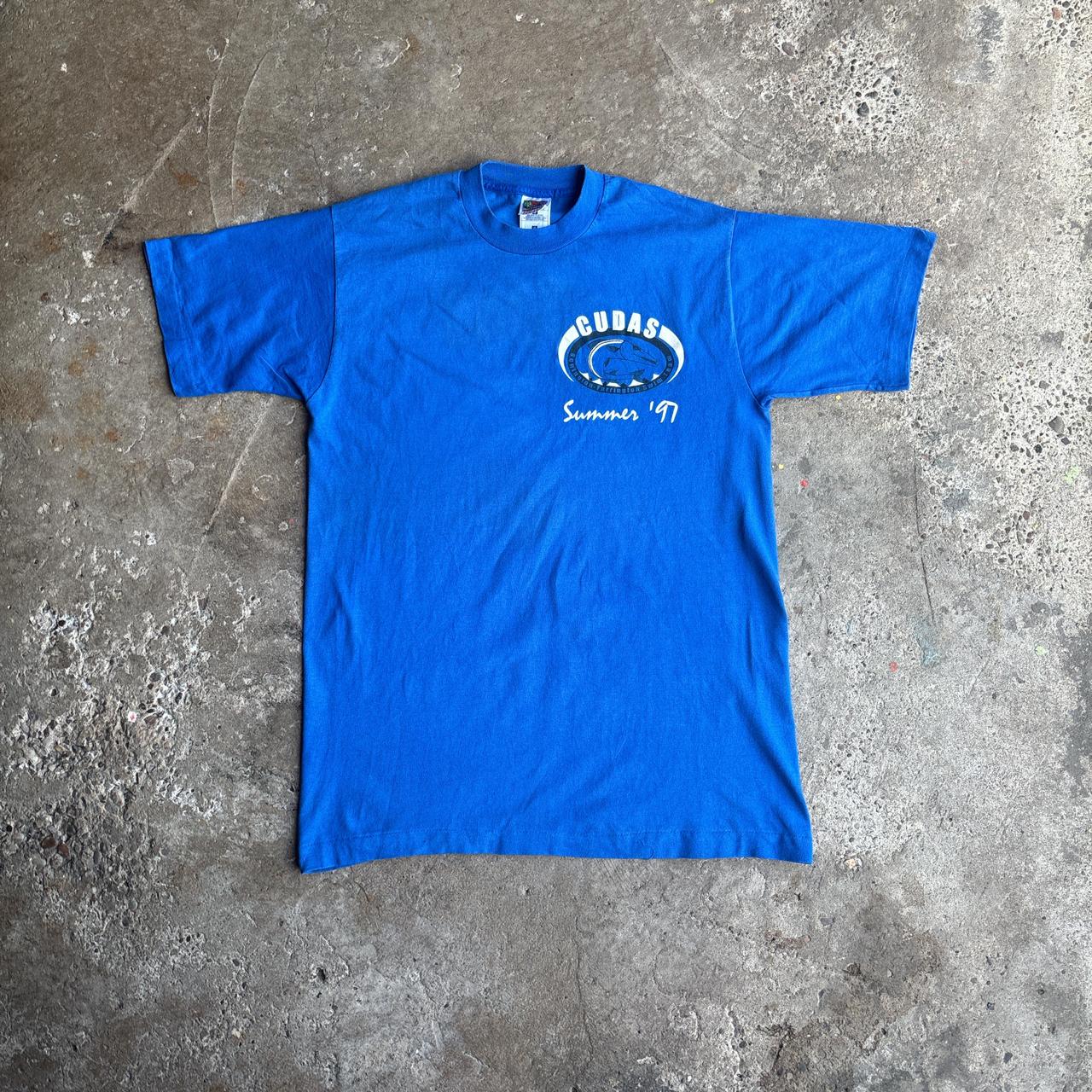 97 Vintage Single Stitch Blue Graphic T-Shirt - M