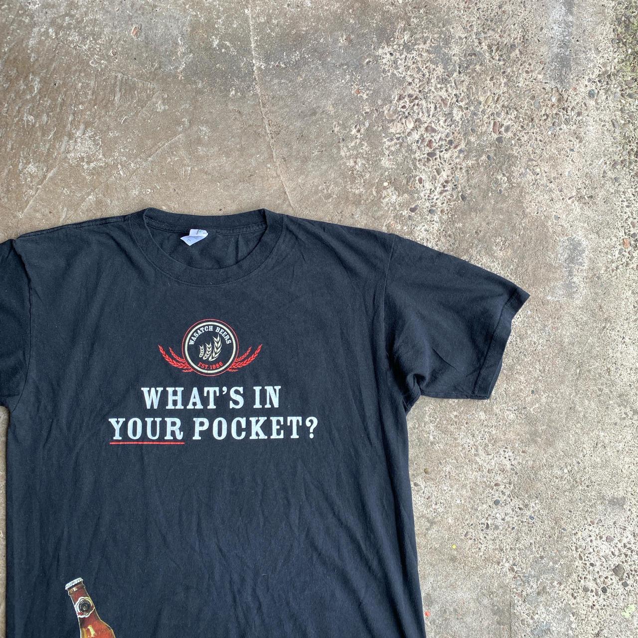 Black ‘What’s in Your Pocket’ Graphic Bar T-Shirt