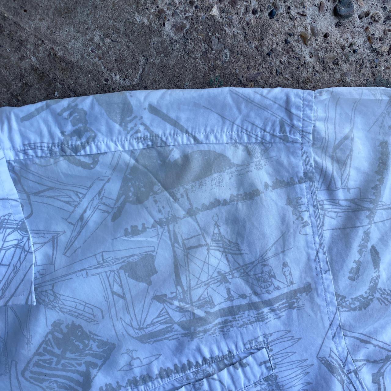 White Graphic Hawaiian Style Quiksilver Short Sleeve Shirt - 2XL