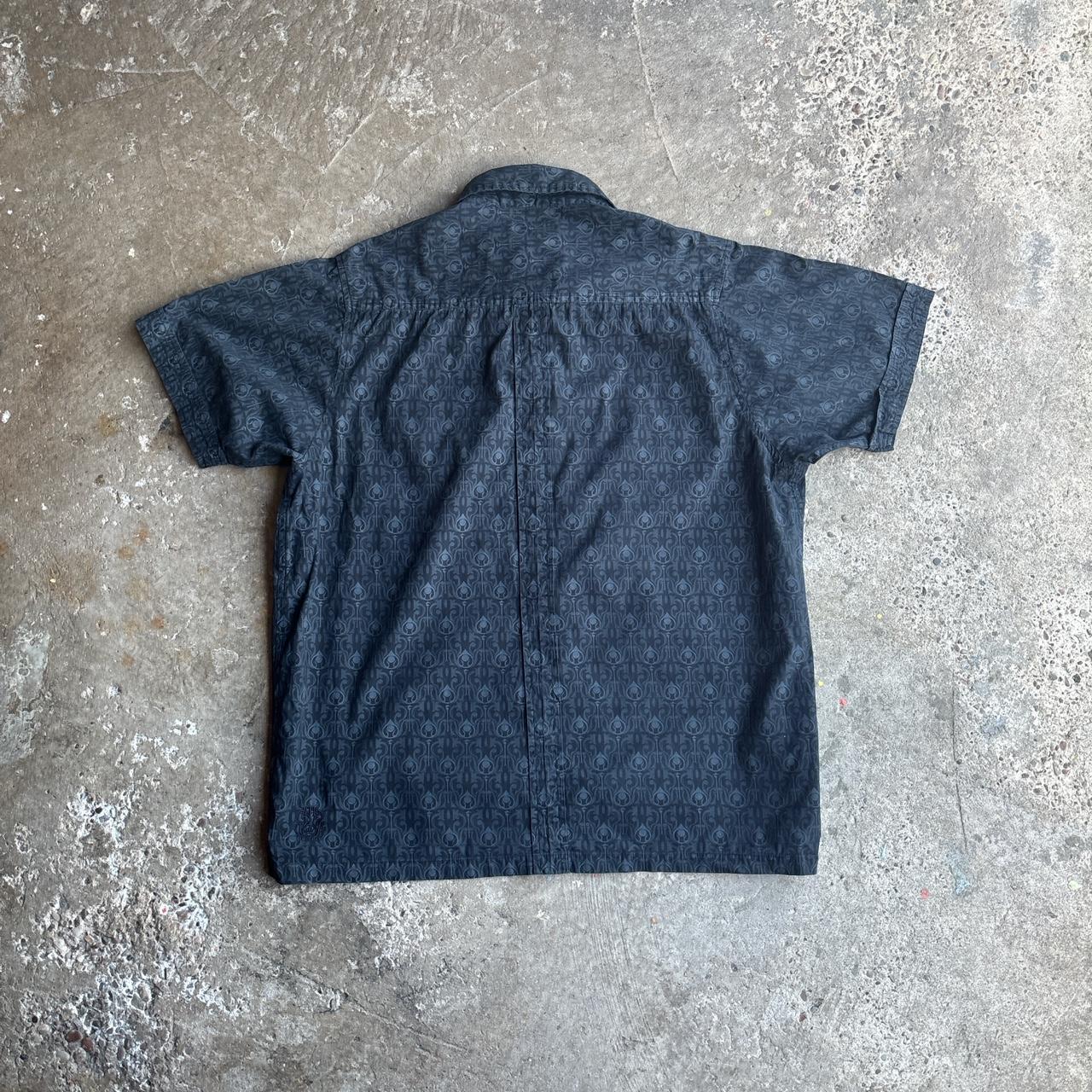 Grey Graphic Animal Short Sleeve Shirt