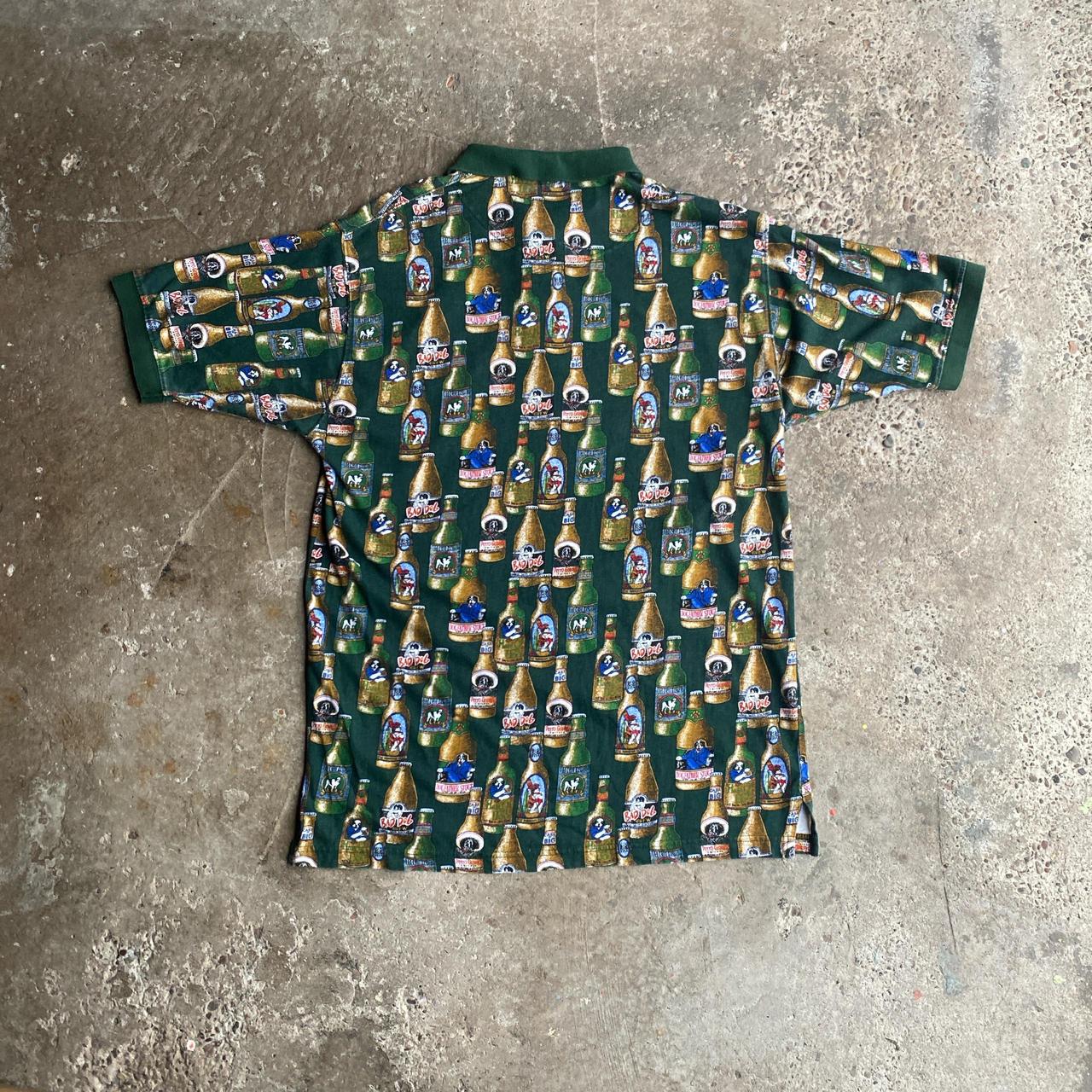 Green Graphic Print Big Dogs Polo Shirt - L