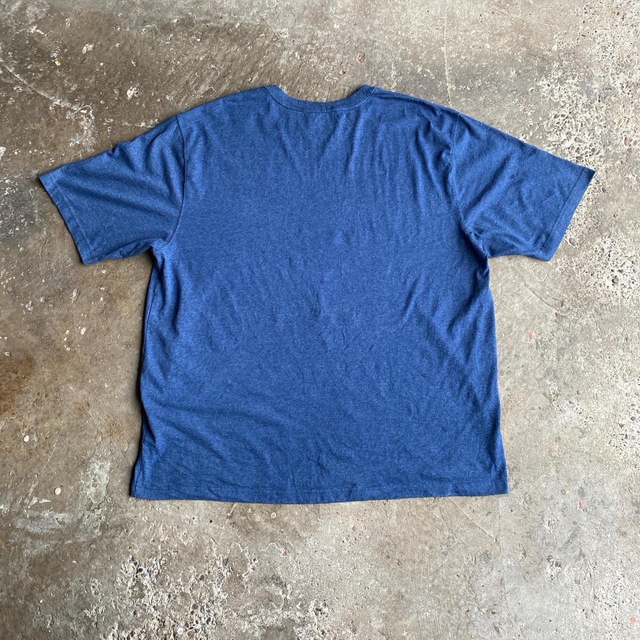 Blue Carhartt Graphic Text T-Shirt - XL