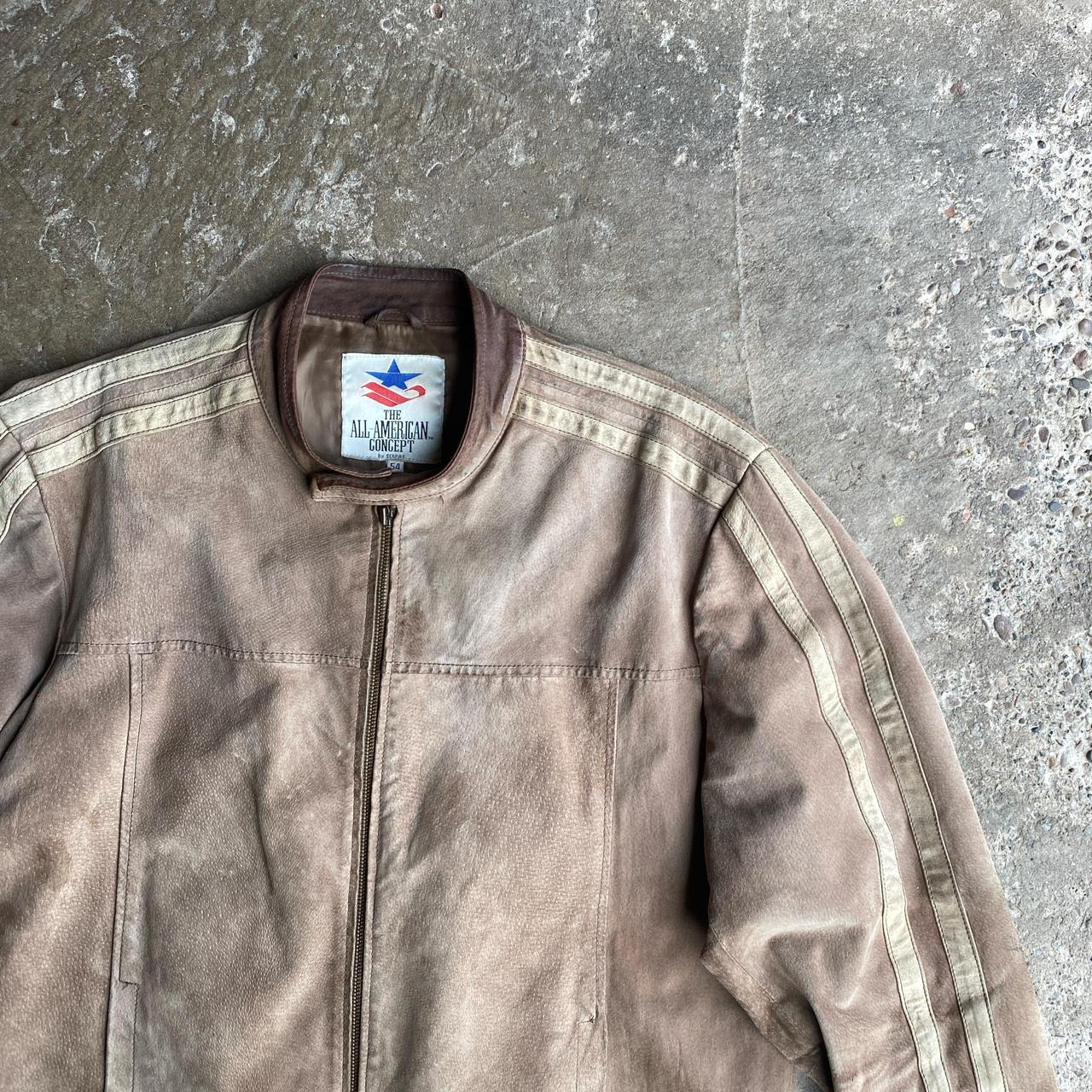 Brown Suede Full-Zip Jacket - L