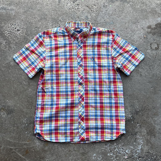 Fred Perry chequered short-sleeved shirt
