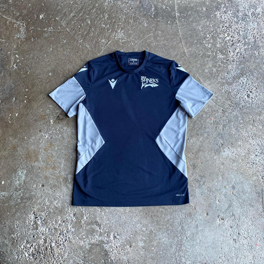 Navy Macron Sale Sharks Training Shirt - S