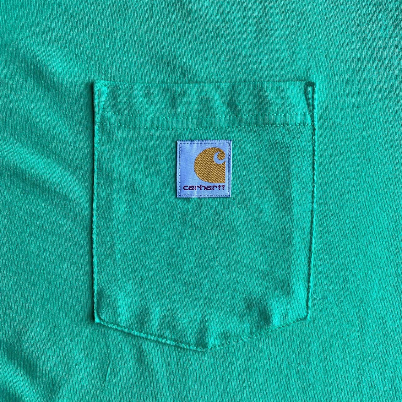 Bright Green Carhartt Single Pocket T-Shirt - 2XL (tall)