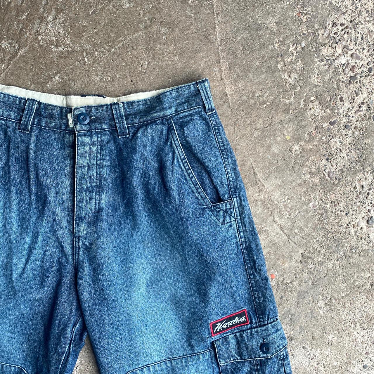Blue Denim Cargo Jean Shorts - W34