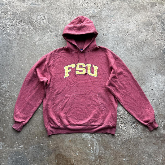 Red Champion hoody with American college print