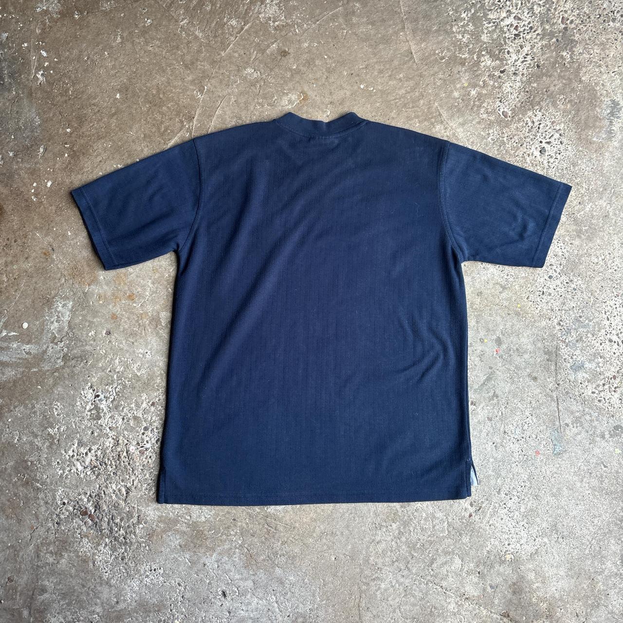 Navy Umbro Waffle V-Neck T-Shirt - XL